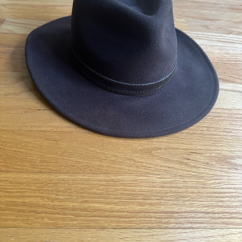 100% wool dark Brown Outback style Hat
